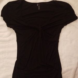 Black Blouse With Twisted Top